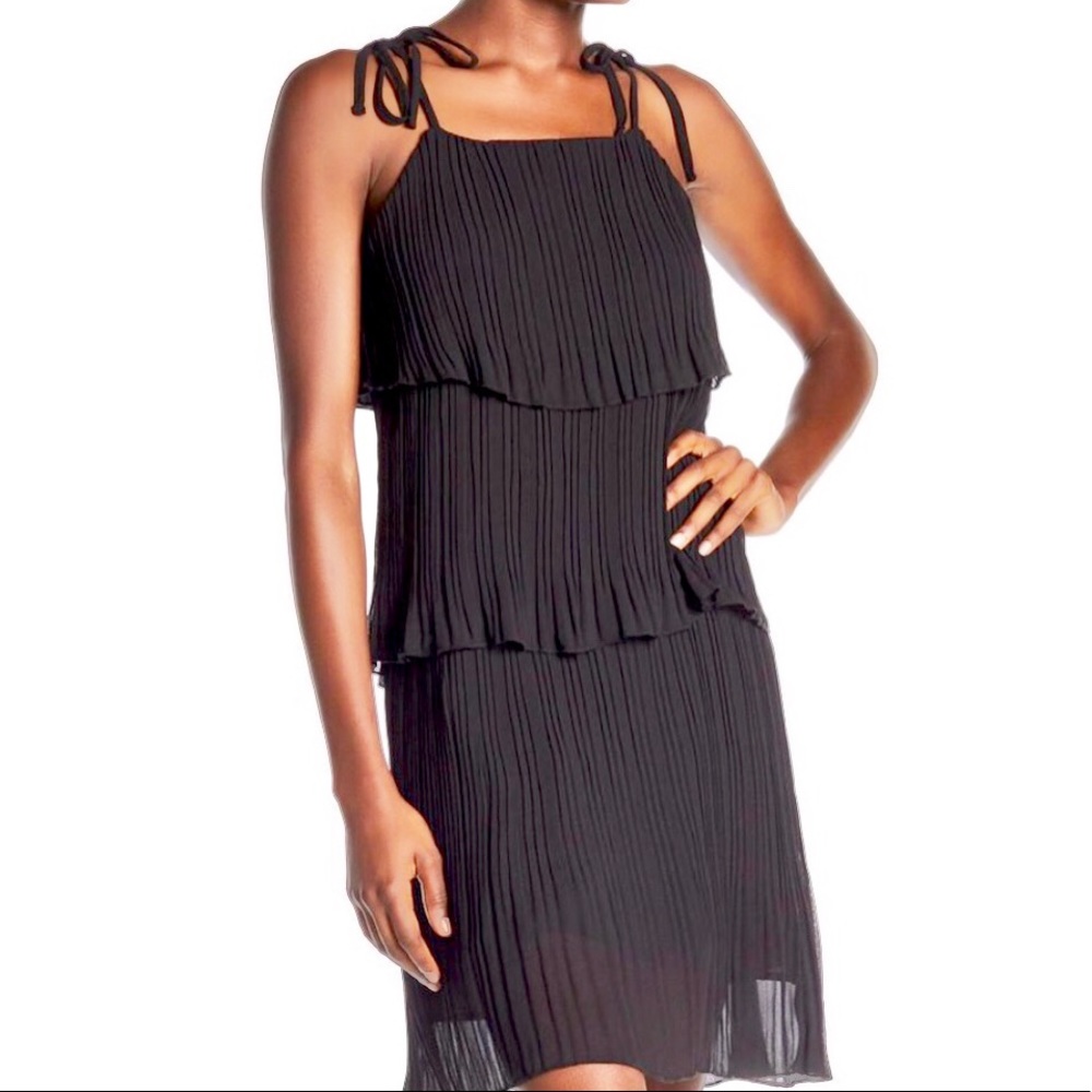 ROMEO & JULIET COUTURE black pleated layered dress